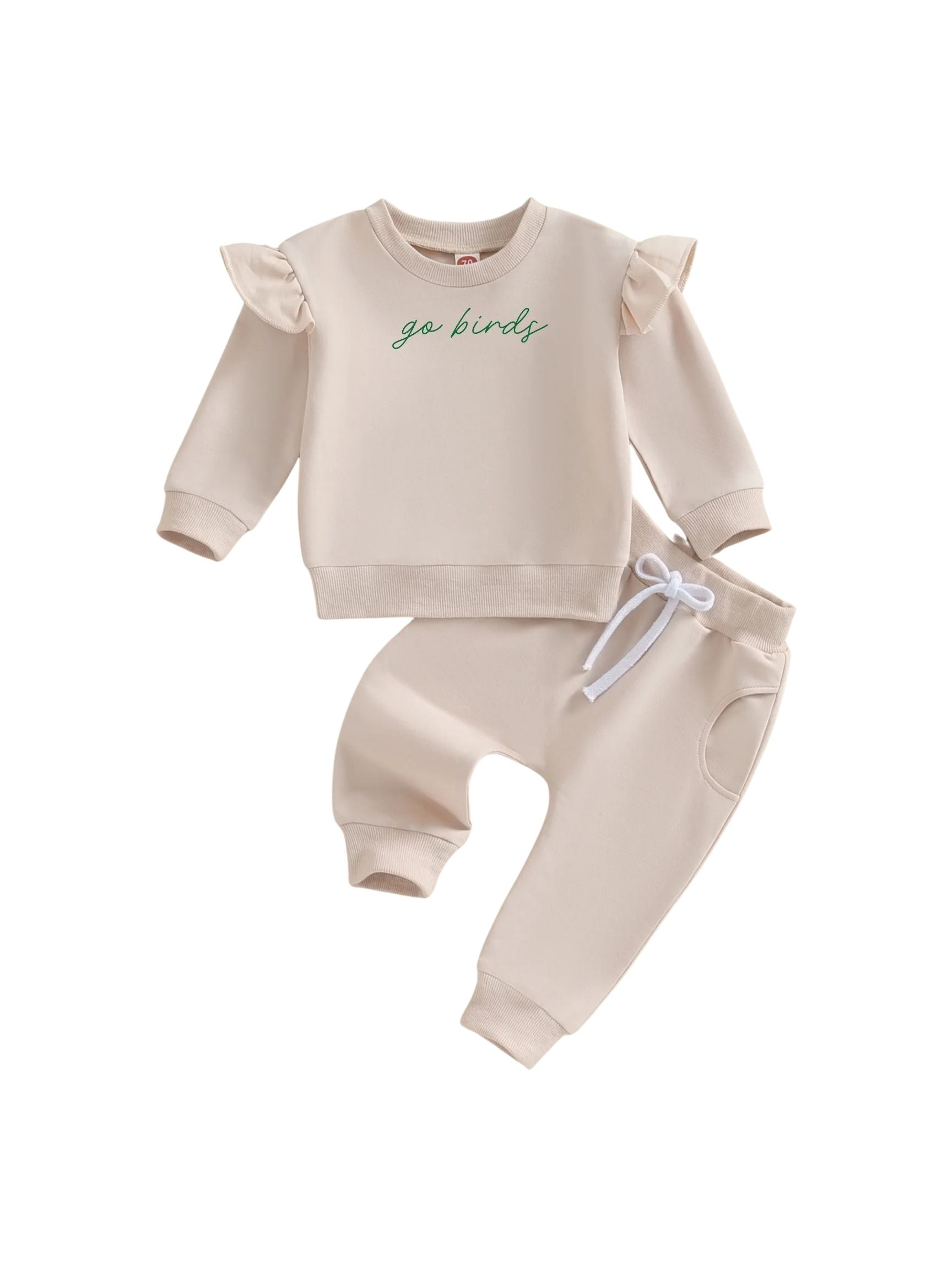 Beige Ruffle GO BIRDS