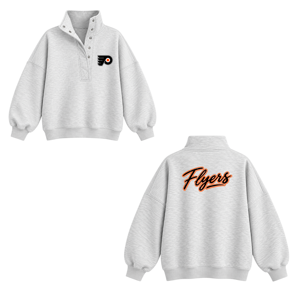 Oversized Button Sweatshirt Hockey