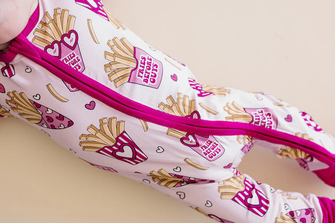 Fries before guys| Bamboo 2-way Zip Convertible Romper