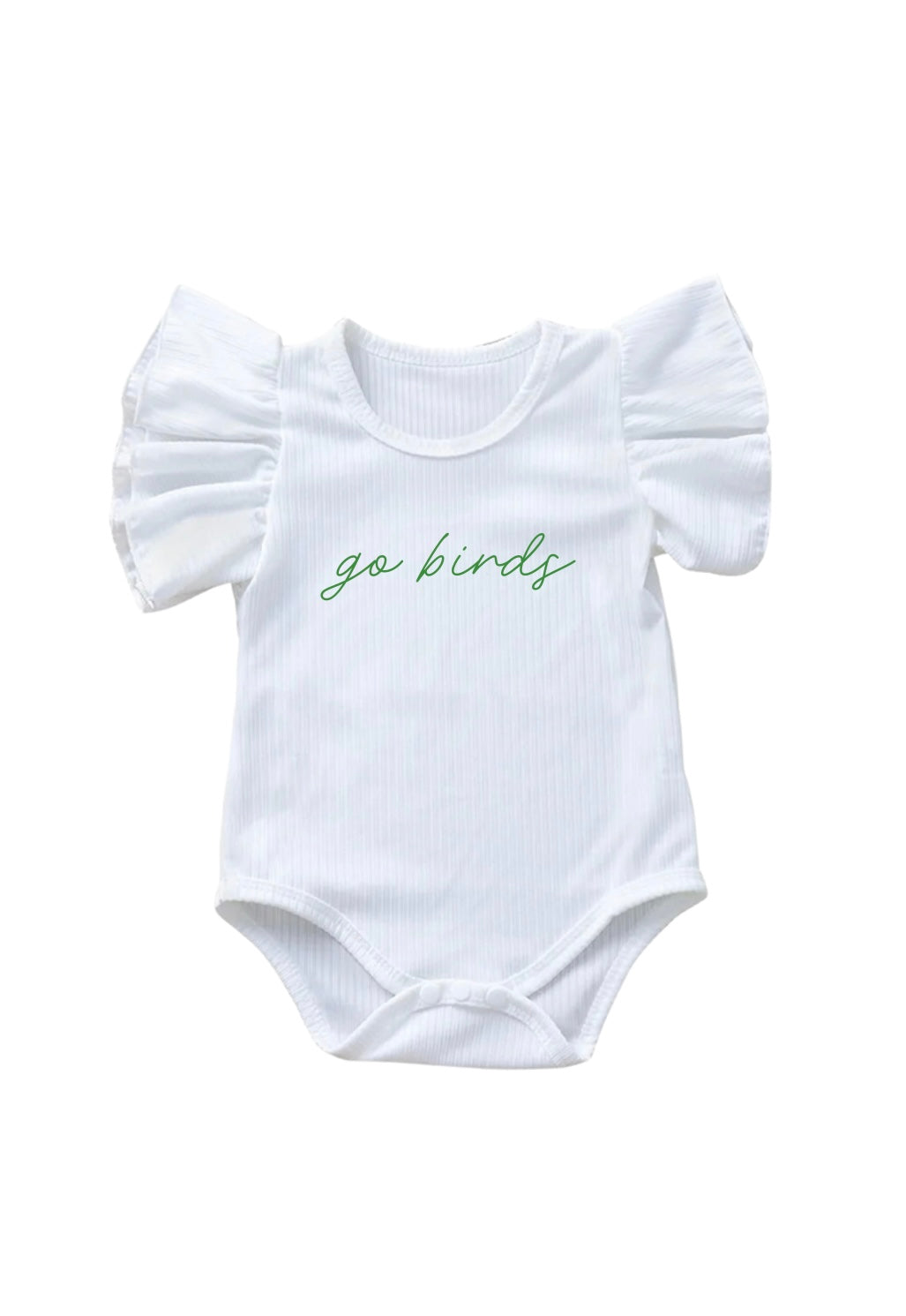 Ruffle sleeve onesie