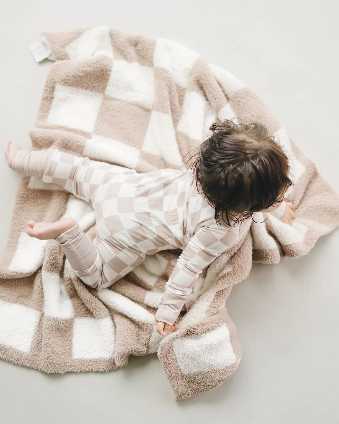 Checkered Blanket | Latte, Rust, Black