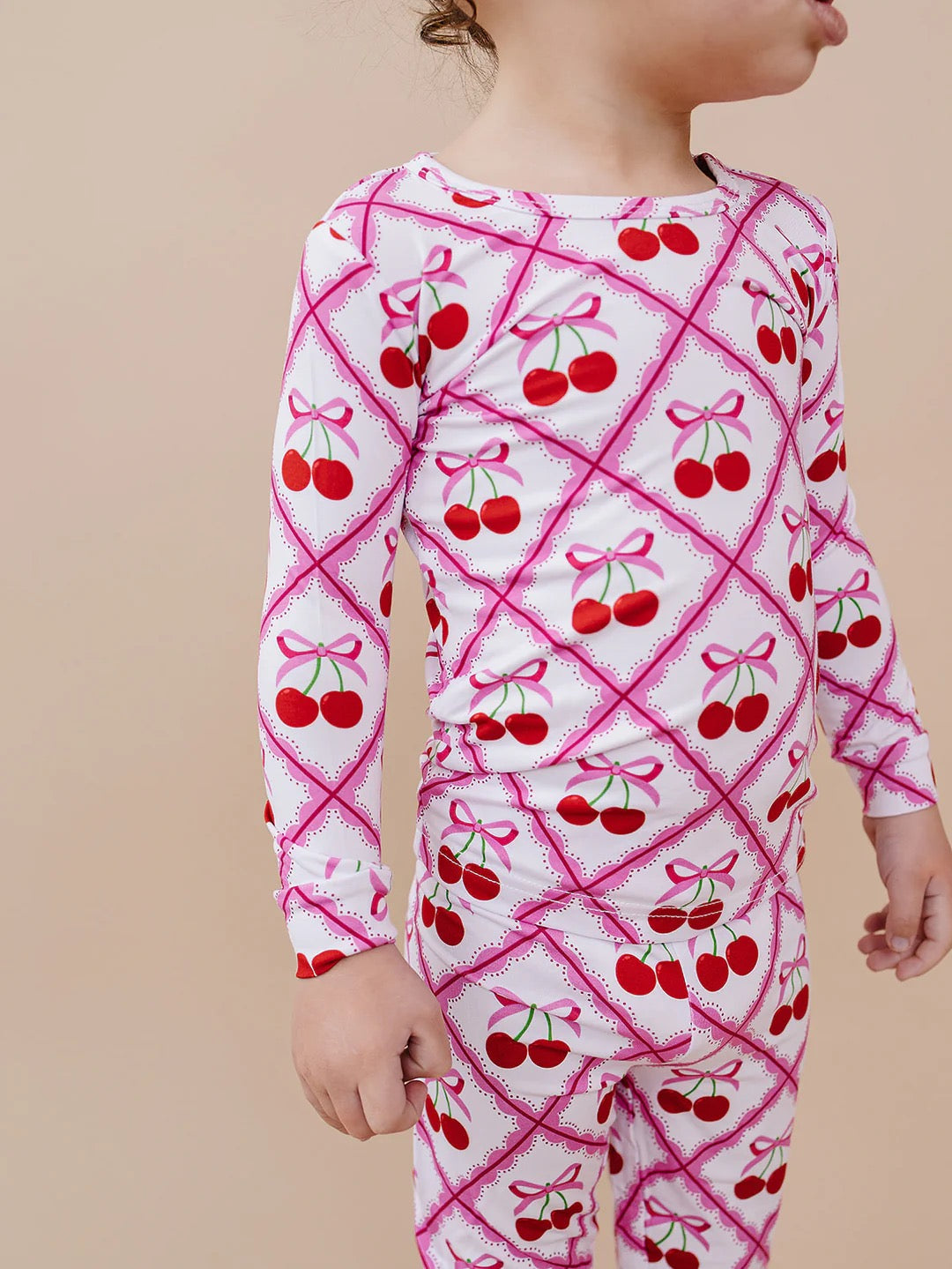 Cherry Bow | Bamboo Two Piece Set