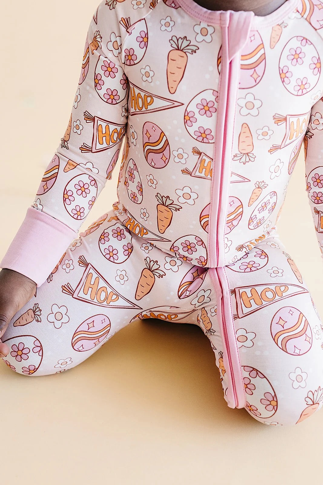 Girls Easter | Bamboo 2-way Zip Convertible Romper