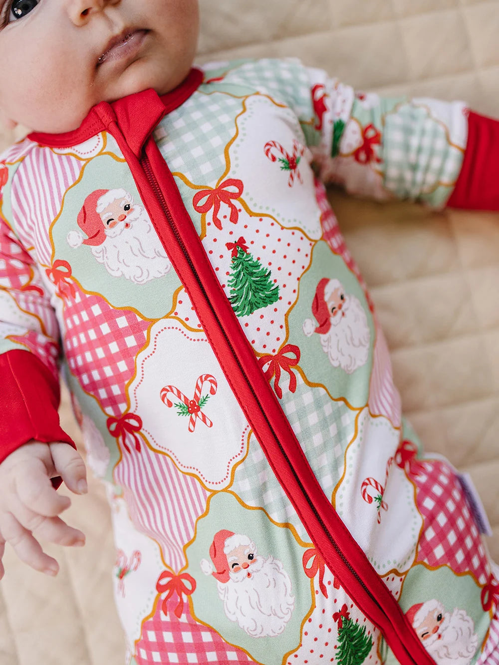 Santa Girly Patchwork onesie