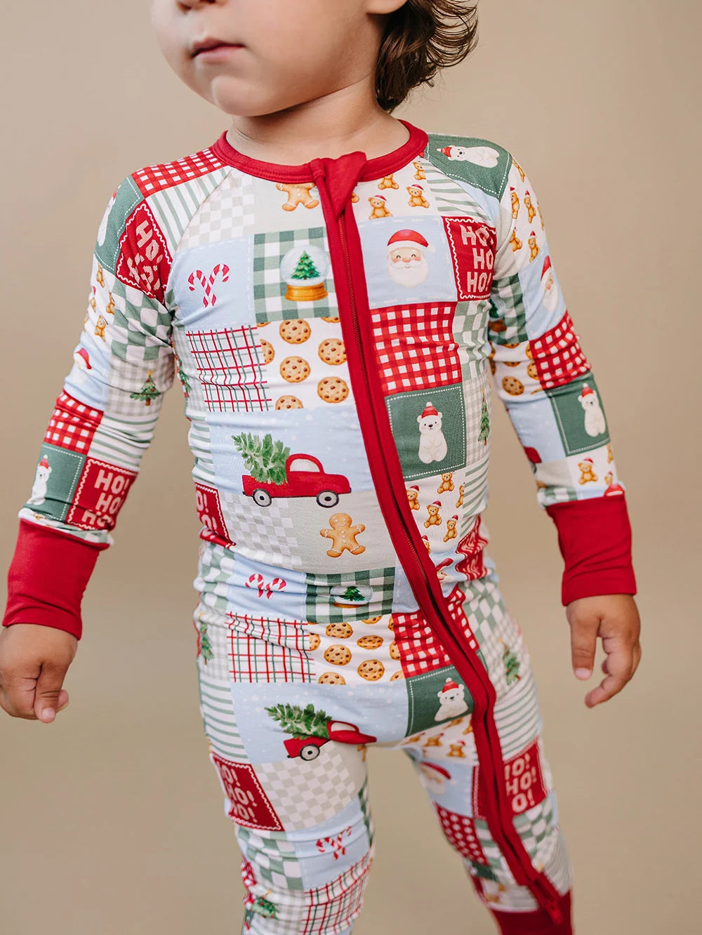 Christmas Patchwork onesie